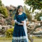 RAMA COLOUR EMBROIDERY WORKED ANARKALI SUIT SET