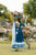 RAMA COLOUR EMBROIDERY WORKED ANARKALI SUIT SET