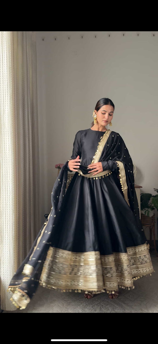 Abira Black Colour Traditional Anarkali Suit