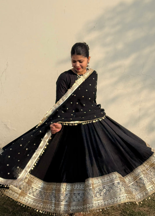 Abira Black Colour Traditional Anarkali Suit