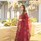 MALTI COLOUR  DIGITAL PRINTED ANARKALI SUIT SET-TD-123
