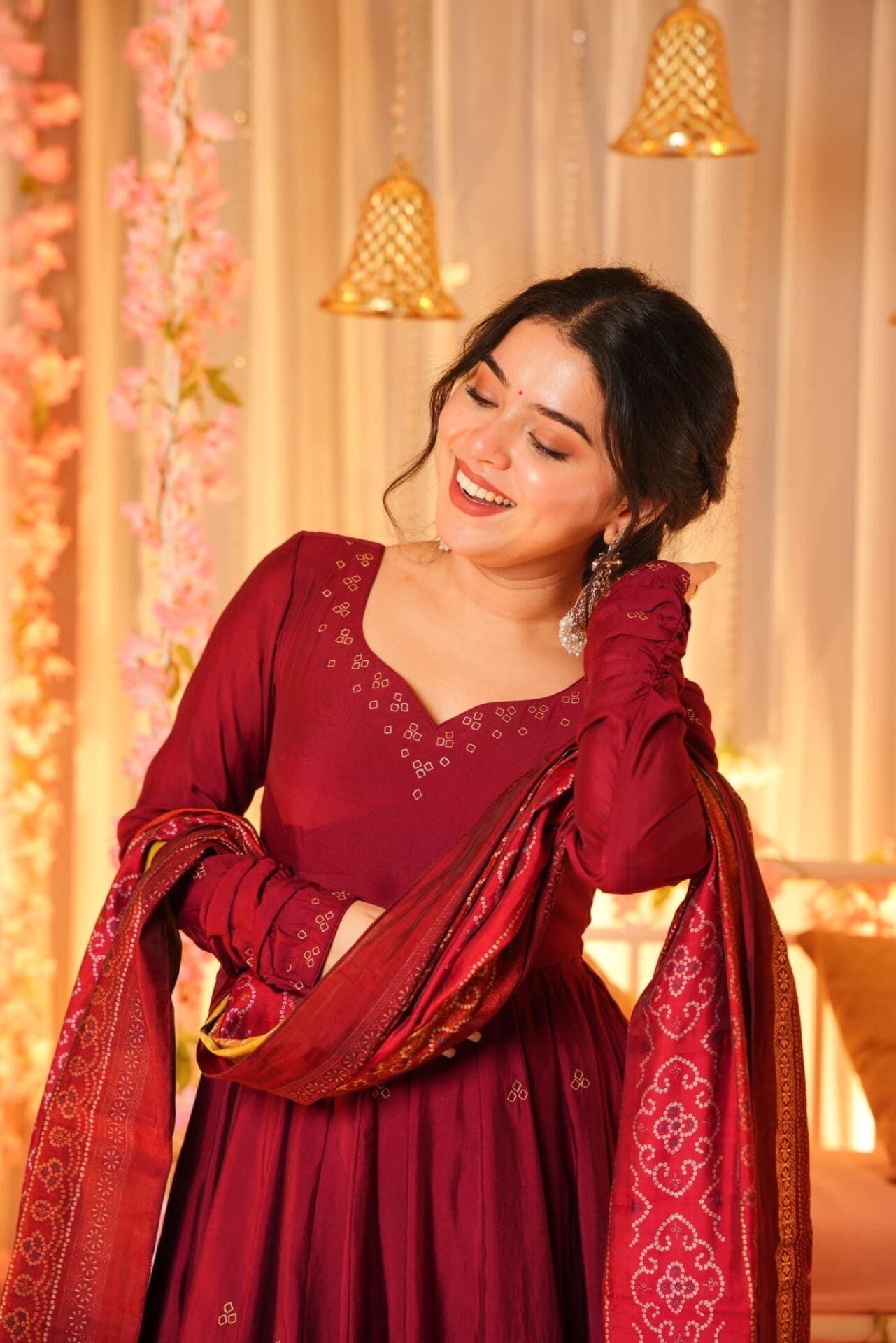 Manshi  Pure Cotton Anarkali  suit set