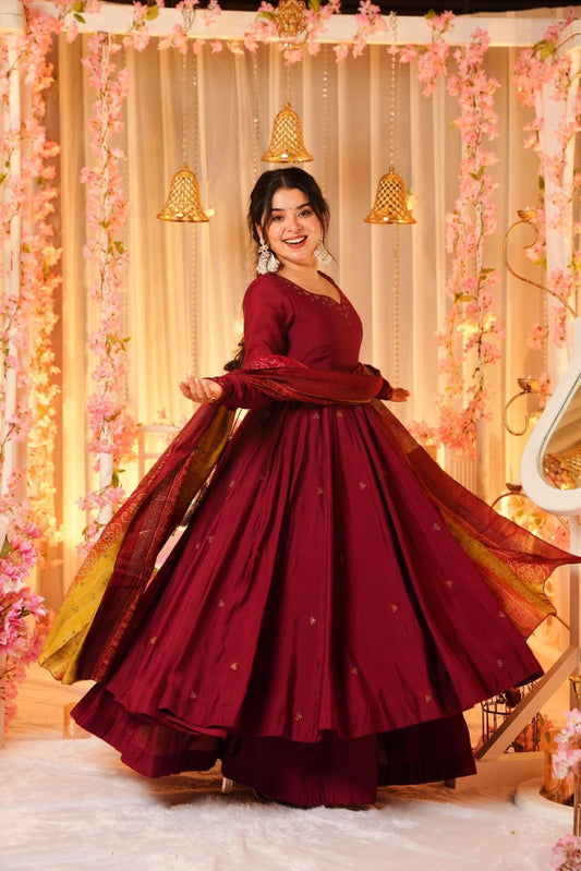 Manshi  Pure Cotton Anarkali  suit set