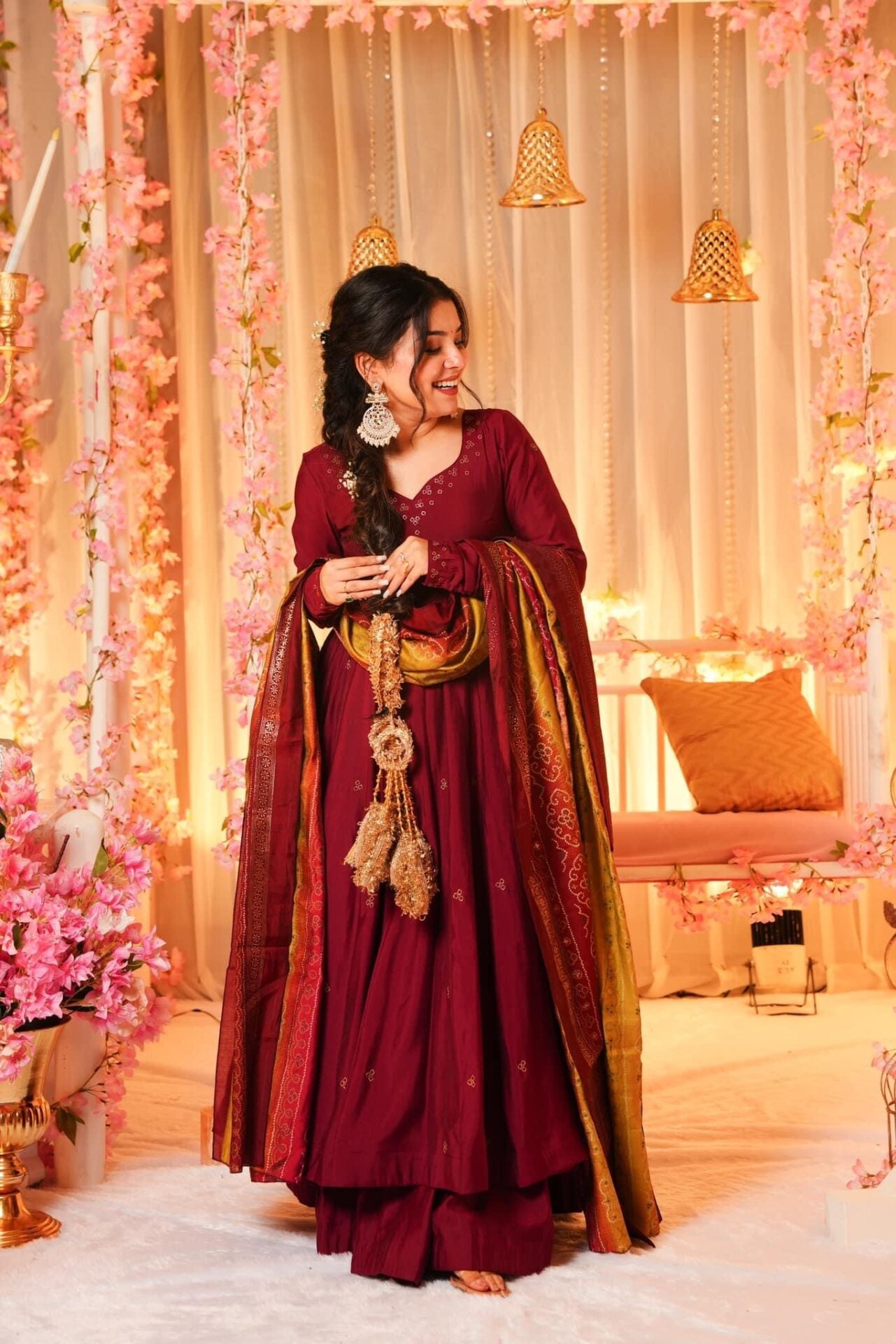 Manshi  Pure Cotton Anarkali  suit set