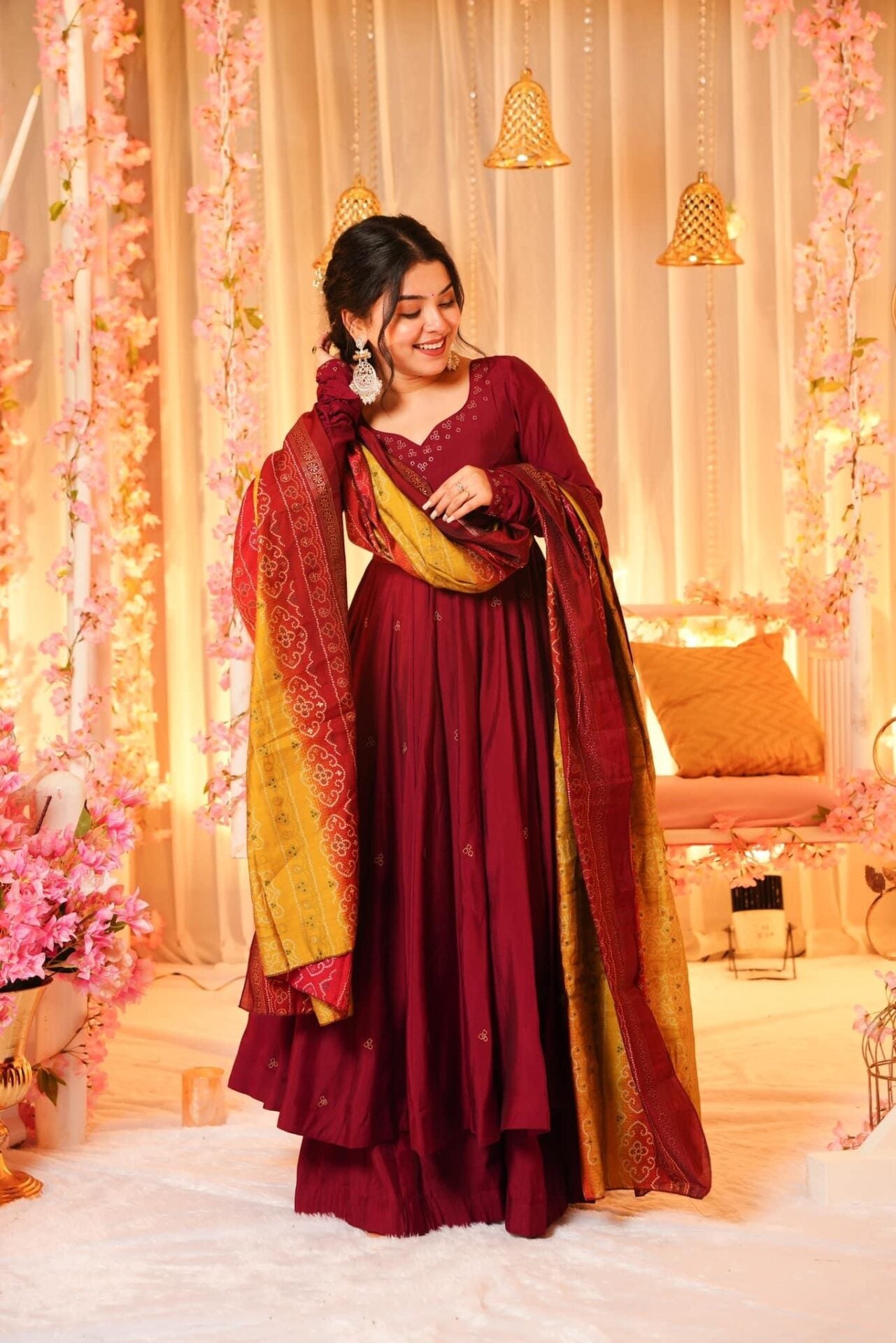 Manshi  Pure Cotton Anarkali  suit set