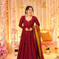 Manshi  Pure Cotton Anarkali  suit set