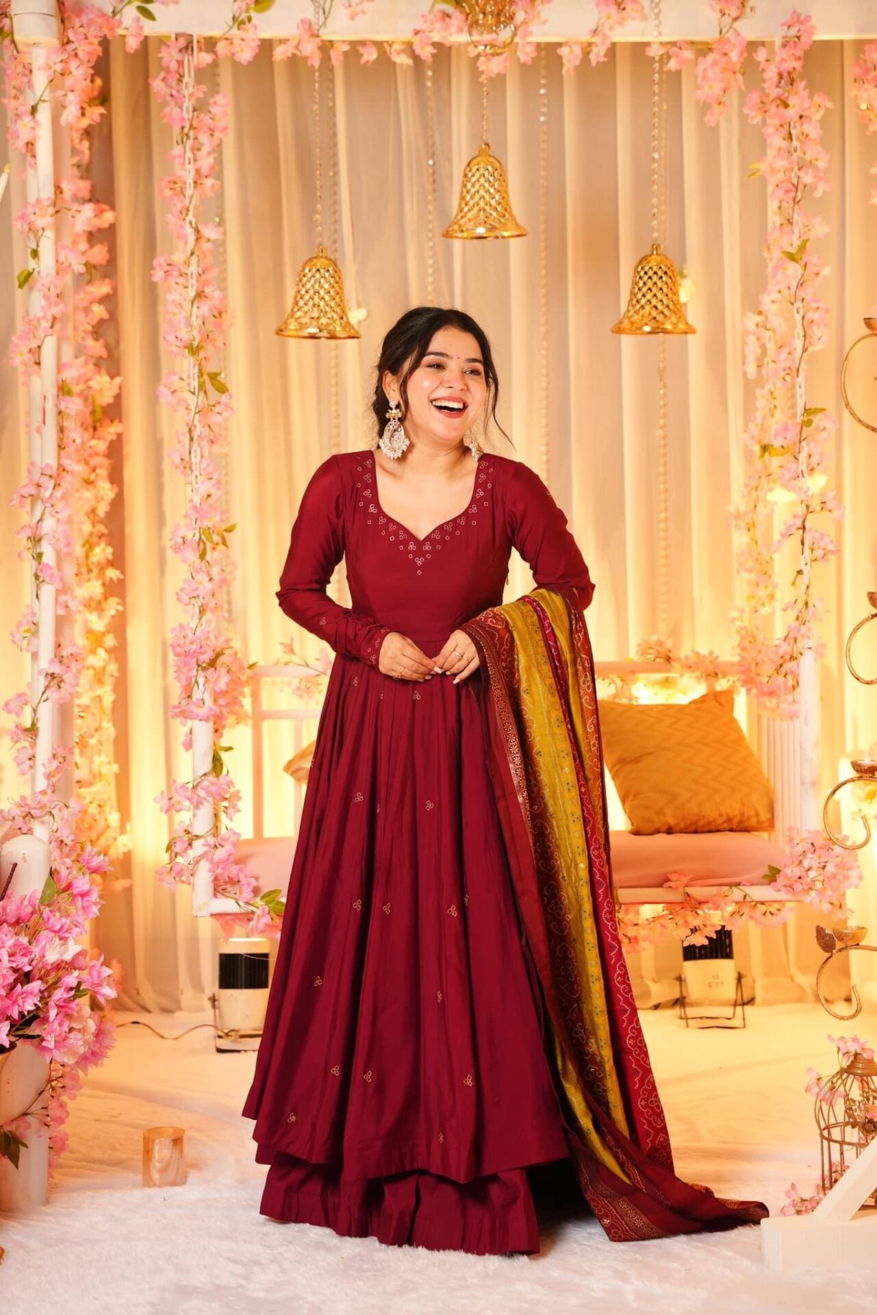 Manshi  Pure Cotton Anarkali  suit set