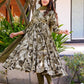 Khakhi Green Colour  ANARKALI SUIT SET 3-PAIR  CODE/ TD-109