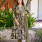 Khakhi Green Colour  ANARKALI SUIT SET 3-PAIR  CODE/ TD-109
