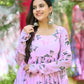BLOOMING PARPULE PINK SUIT SET  -TD-119