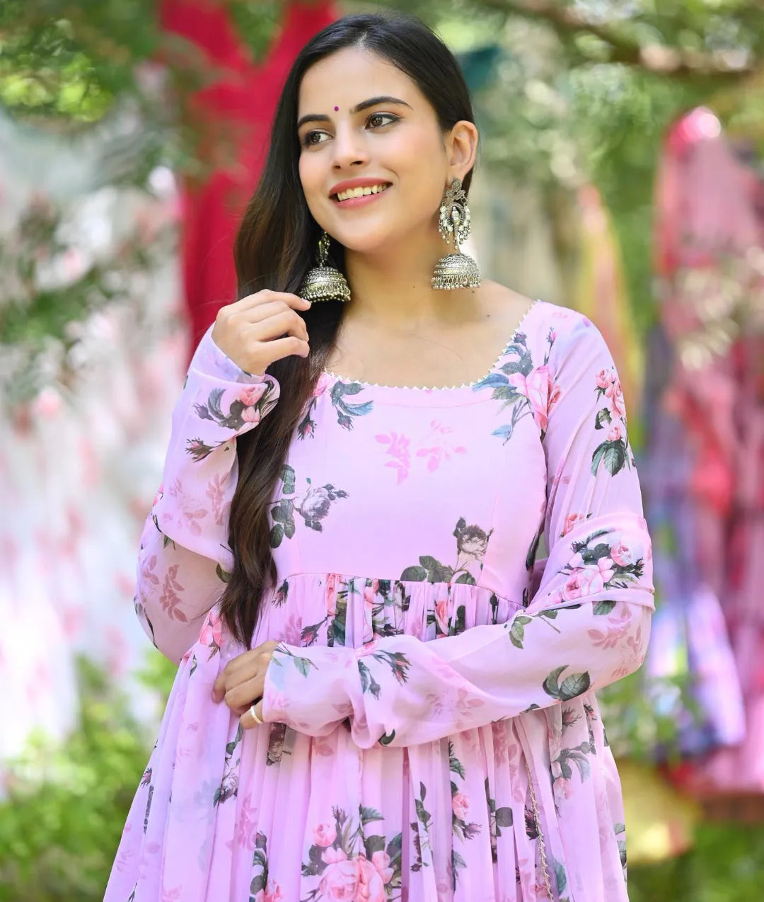BLOOMING PARPULE PINK SUIT SET  -TD-119
