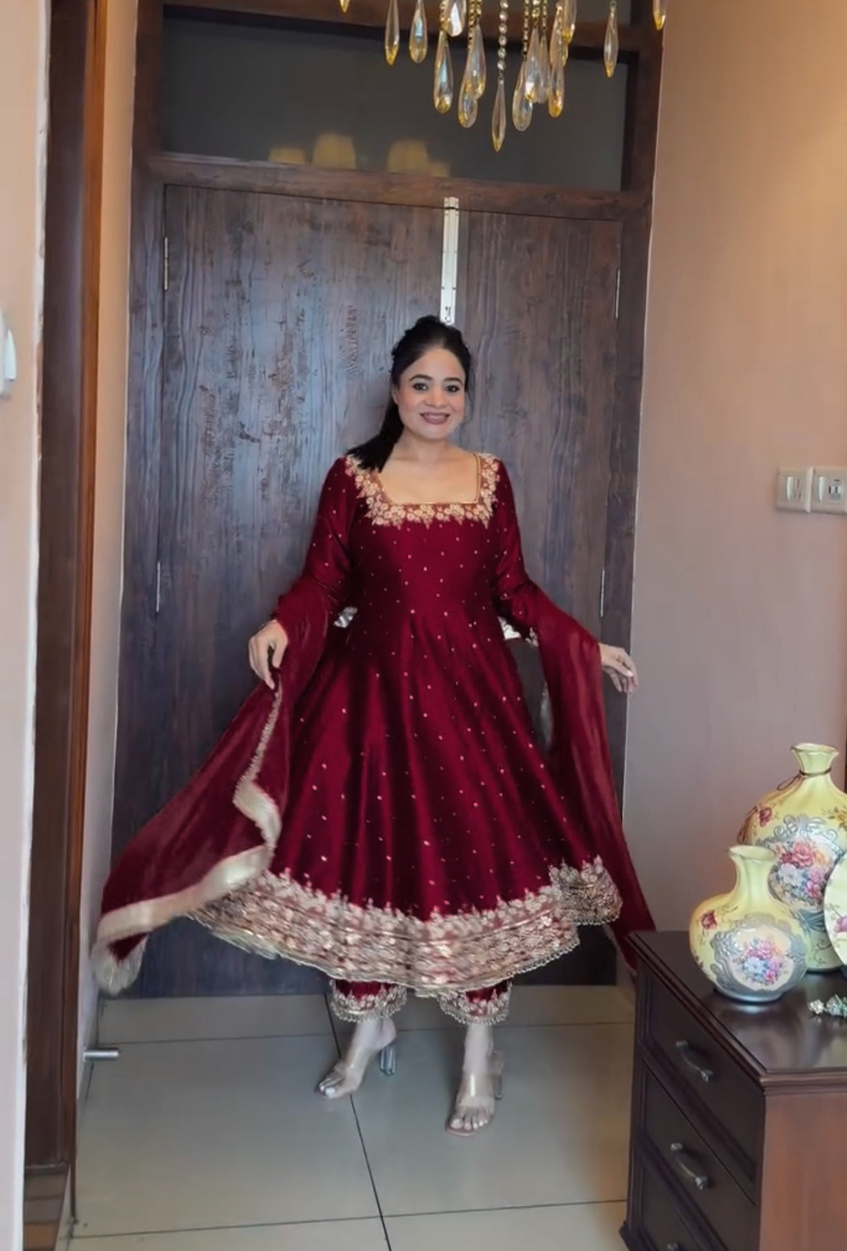 Prachi's'  Havy Vichitra Royal Elegant Suit Set