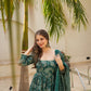 KAIRA'S  GREEN PREMIUM DESIGNER READYMADE GOWN SUIT SET .