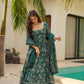 KAIRA'S  GREEN PREMIUM DESIGNER READYMADE GOWN SUIT SET .
