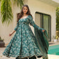 KAIRA'S  GREEN PREMIUM DESIGNER READYMADE GOWN SUIT SET .