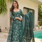 KAIRA'S  GREEN PREMIUM DESIGNER READYMADE GOWN SUIT SET .