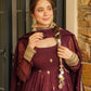 Morani`s Maroon Anarkali Premium Suit Set