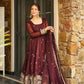 Morani`s Maroon Anarkali Premium Suit Set