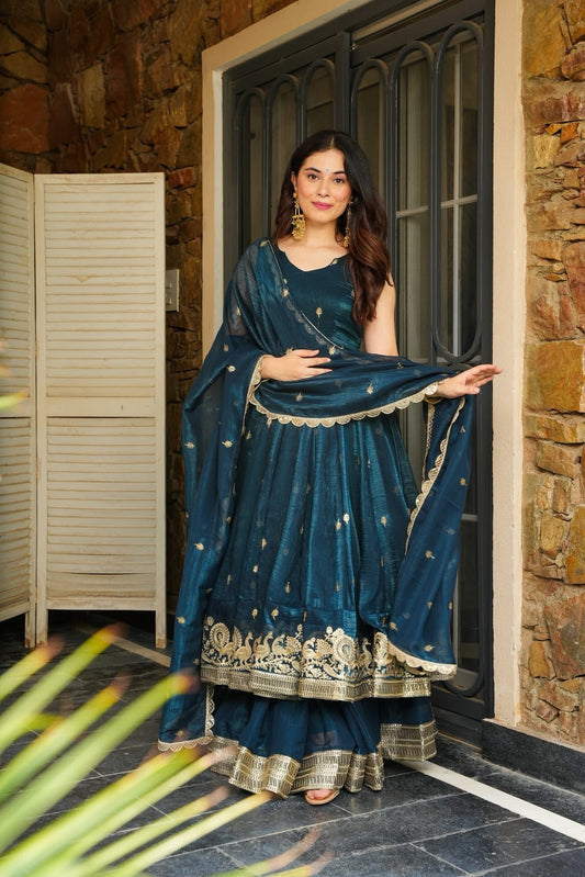 Morlo`s  Rama Anarkali Premium Suit Set