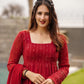MAROON EMBROIDERED GEORGETTE SUIT SET