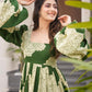 Kaira's' Green Havy Maslin Cotton Gown