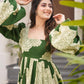 Kaira's' Green Havy Maslin Cotton Gown