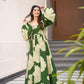 Kaira's' Green Havy Maslin Cotton Gown