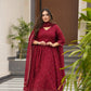 Kaira's Pure Cotton Anarkali Style Plazzo Suit Set