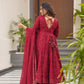 Kaira's Pure Cotton Anarkali Style Plazzo Suit Set