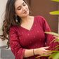 Kaira's Pure Cotton Anarkali Style Plazzo Suit Set