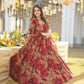 MALTI COLOUR  DIGITAL PRINTED ANARKALI SUIT SET-TD-123