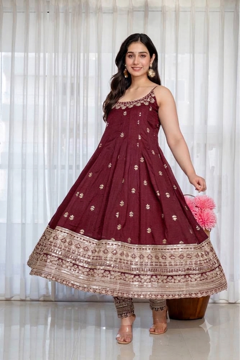 Alveera Vichitra Silk Febric Suit Set