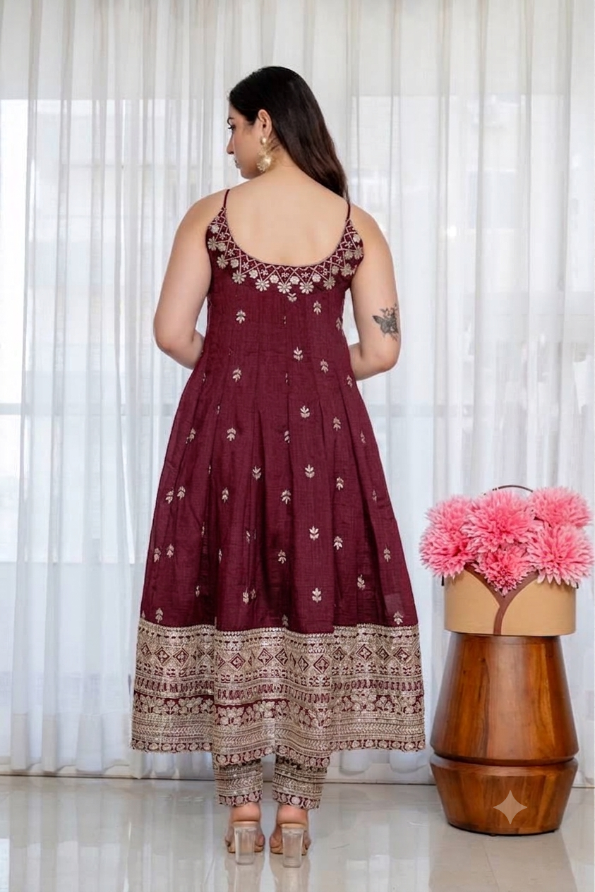 Alveera Vichitra Silk Febric Suit Set