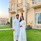 Shahnaz's Lakhnawi  White Premium Anarkali Suit Set