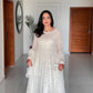 Shahnaz's Lakhnawi  White Premium Anarkali Suit Set