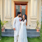 Shahnaz's Lakhnawi  White Premium Anarkali Suit Set