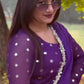 Panjaban`s Purple Dhoti Suit Set