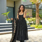EMBELLISHED BLACK CHANDERI SUIT SET