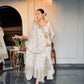 RUKSAR'S WHITE COLOUR TRENDING ANARKALI SET