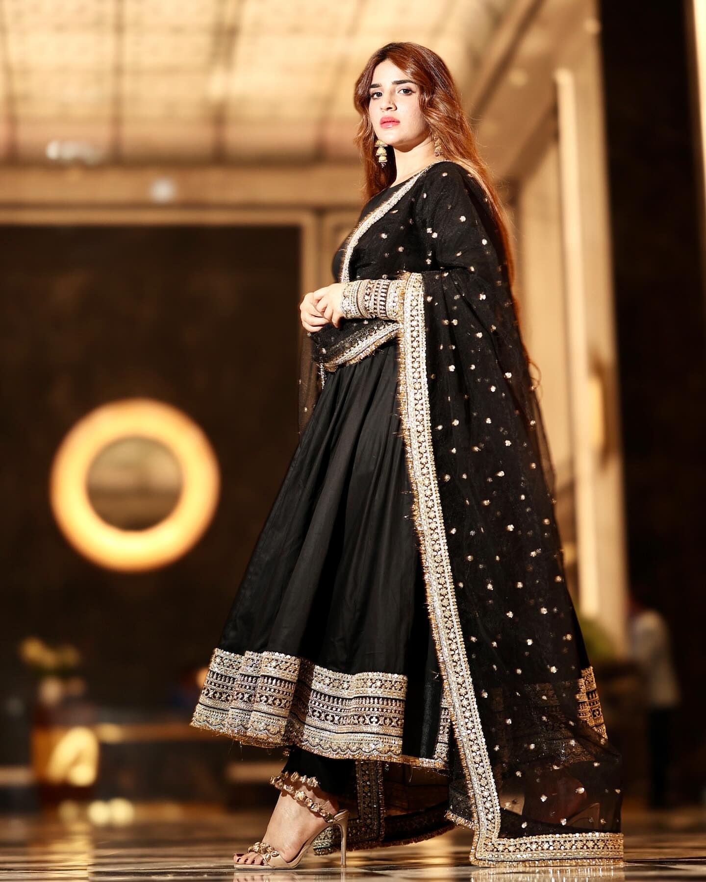 Mahira`s Rayon Cotton Black Suit Set