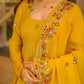 Firdoss Yellow Elegant Anarkali Suit Set