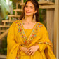 Firdoss Yellow Elegant Anarkali Suit Set