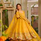 Firdoss Yellow Elegant Anarkali Suit Set