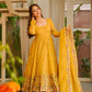 Firdoss Yellow Elegant Anarkali Suit Set