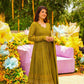 METHI YELLOW NIGHT STAR EMBROIDERED GEORGETTE SUIT SET TD-120