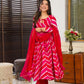 PINK LEHERIYA ORGANZA SUIT SET