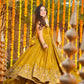 Yellow Floral Anarkali Suit Set