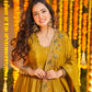 Yellow Floral Anarkali Suit Set