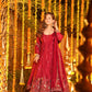 Red Floral Anarkali Suit Set