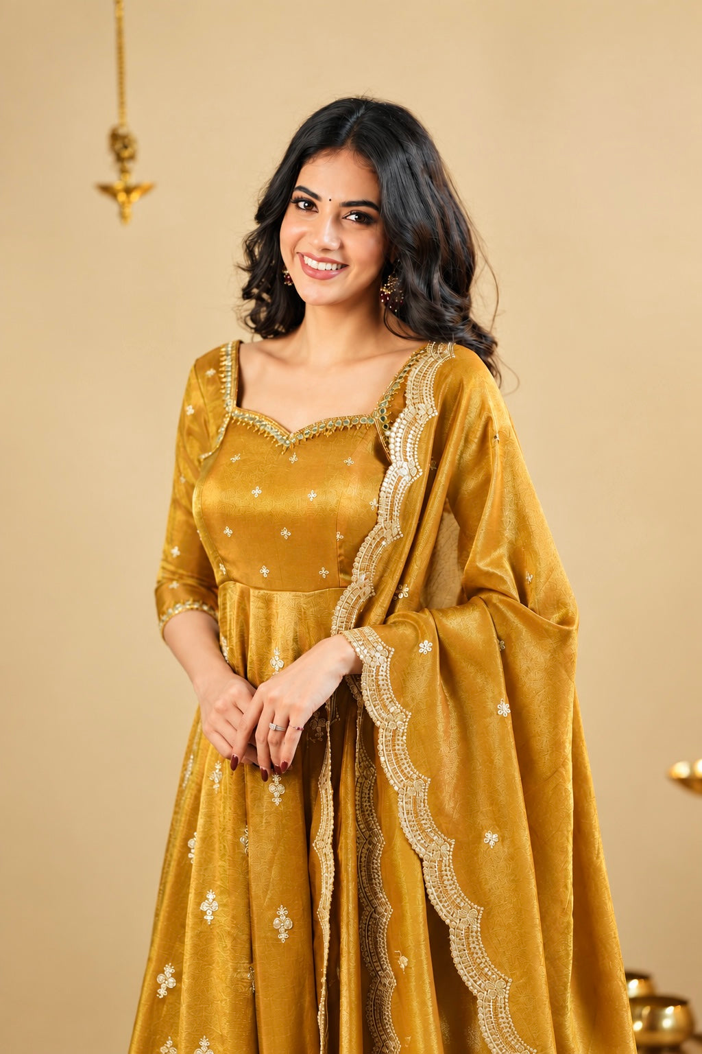 Saakshi cosmo Slit Anarkali Premium Suit Set